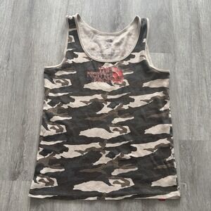 The North Face Camo Tank Top Women's Size XL Graphic Logo Camouflage